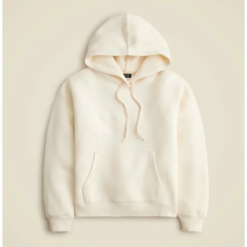J.Crew Heritage Fleece Hoodie Sweatshirt  in Ivory Size Small NWT